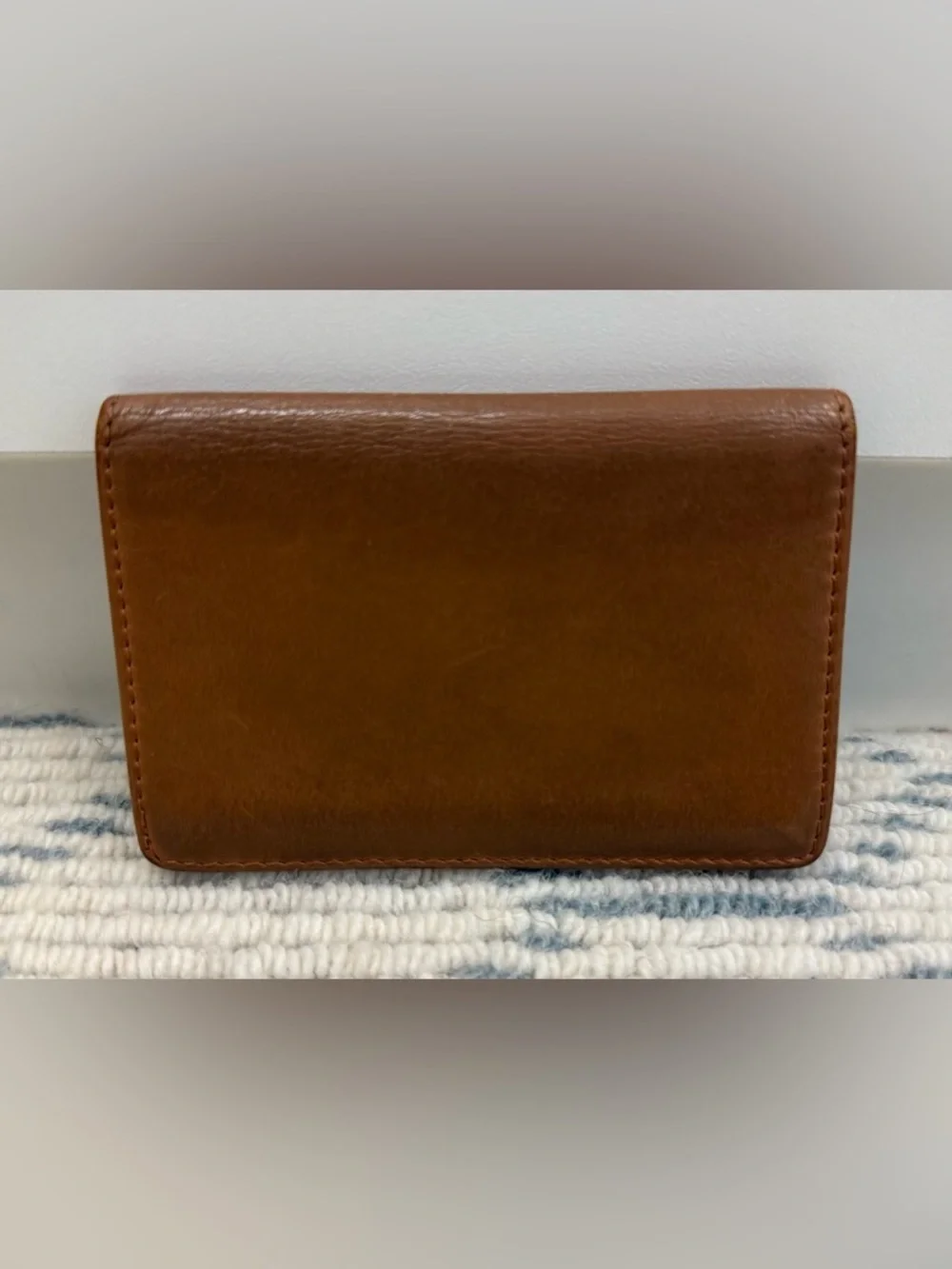 DIOR Vintage Y2K Rare Unisex Brown Leather Classic CD Logo Card Holder Wallet